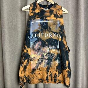 CALIFORNIA CUT TANK CUSTOM Tie Dye